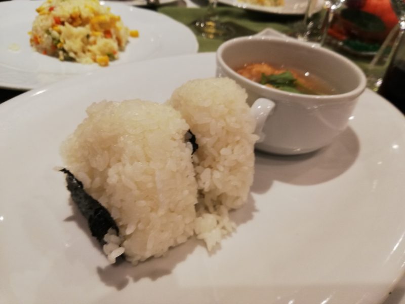 MSCスプレンディダのおにぎり